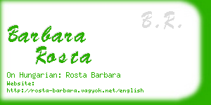 barbara rosta business card